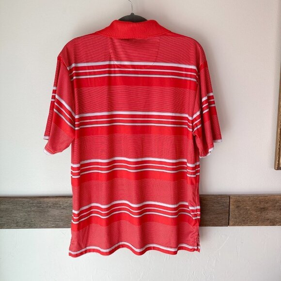 Jack Nicklaus Golf Shirt Mens Red Striped  Size L‎ Like NEW - Picture 2 of 6